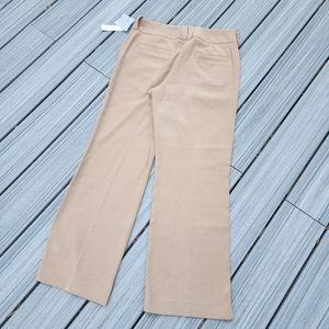 NWT 10p Tan faux suede FLARED pants